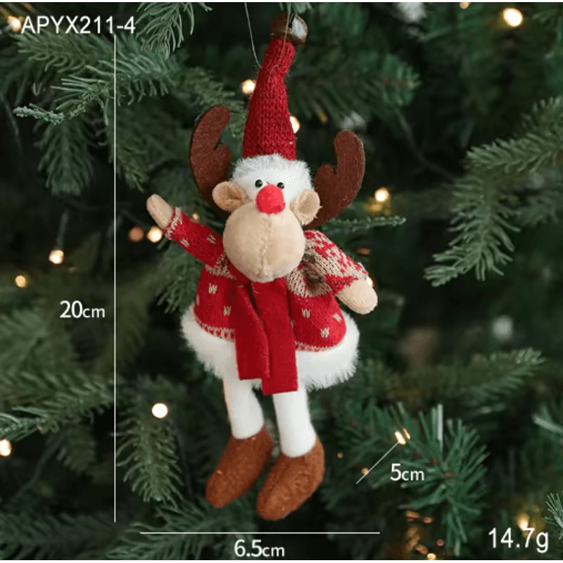 Angel Doll Christmas Tree Ornament Hanging Angel Plush Decoration For Holiday New Year 12