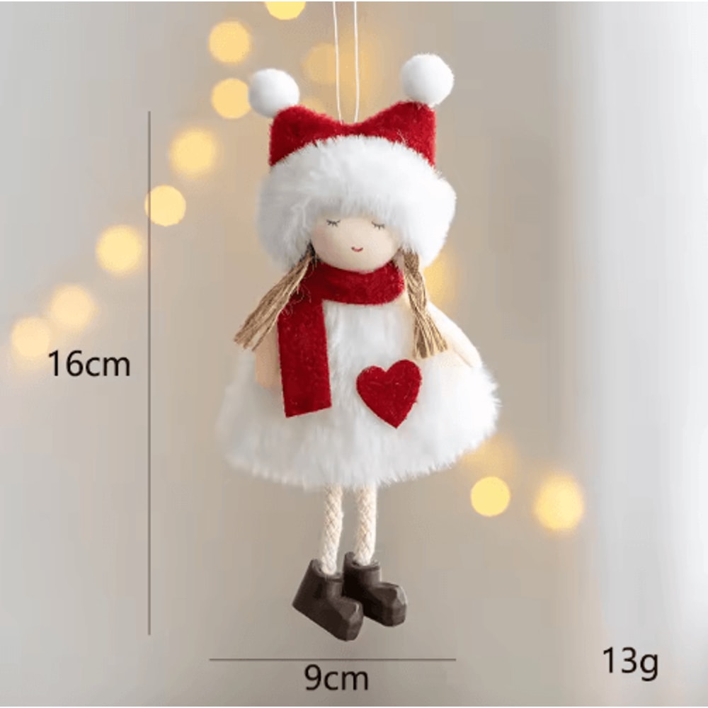 Angel Doll Christmas Tree Ornament Hanging Angel Plush Decoration For Holiday New Year 18