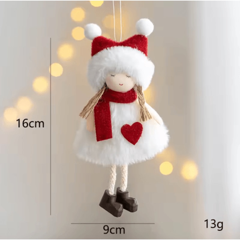 Angel Doll Christmas Tree Ornament Hanging Angel Plush Decoration For Holiday New Year 18