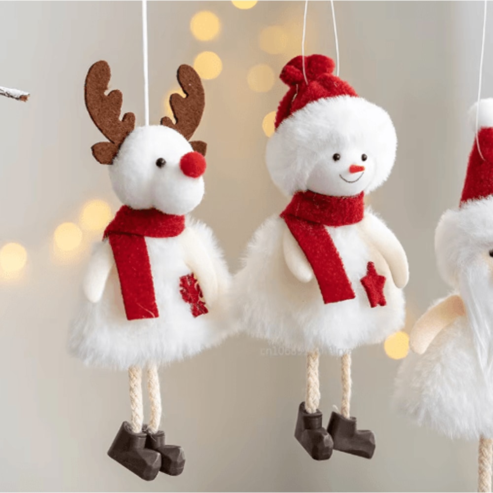 Angel Doll Christmas Tree Ornament Hanging Angel Plush Decoration For Holiday New Year 19