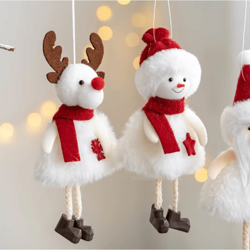 Angel Doll Christmas Tree Ornament Hanging Angel Plush Decoration For Holiday New Year 19