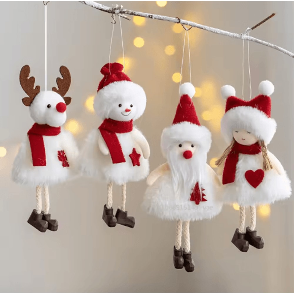 Angel Doll Christmas Tree Ornament Hanging Angel Plush Decoration For Holiday New Year 0