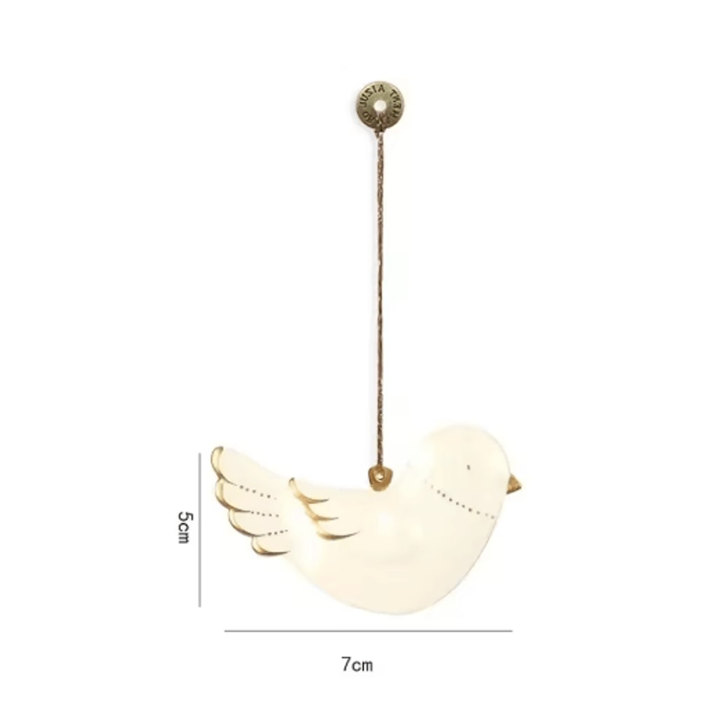 Nordic DoubleSided Christmas Tree Ornament Iron Angel Soldier Hanging Decoration 16