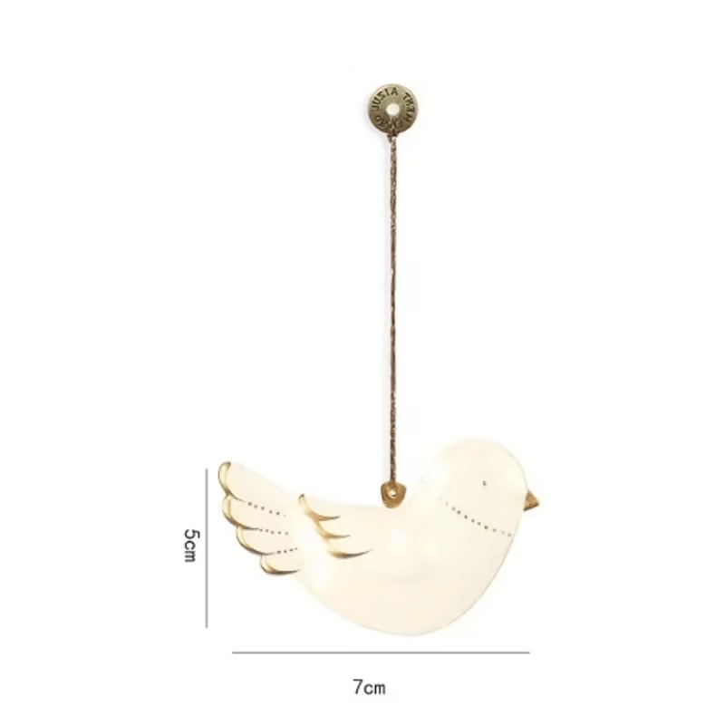 Nordic DoubleSided Christmas Tree Ornament Iron Angel Soldier Hanging Decoration 16