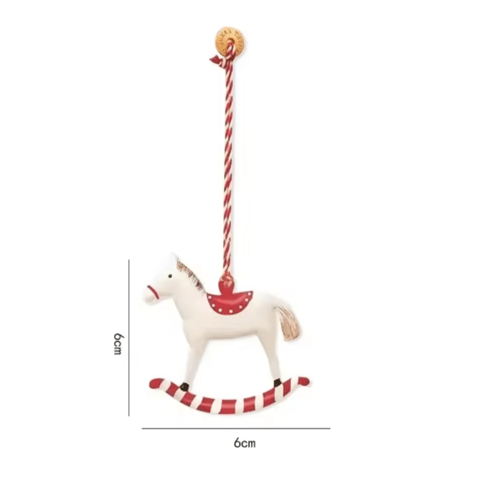 Nordic DoubleSided Christmas Tree Ornament Iron Angel Soldier Hanging Decoration 20