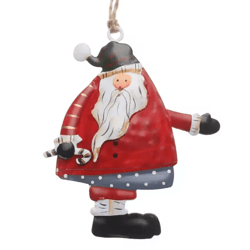 nordic double-sided christmas tree ornament – iron angel & soldier hanging decoration