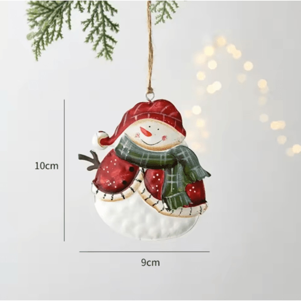 Nordic DoubleSided Christmas Tree Ornament Iron Angel Soldier Hanging Decoration 28