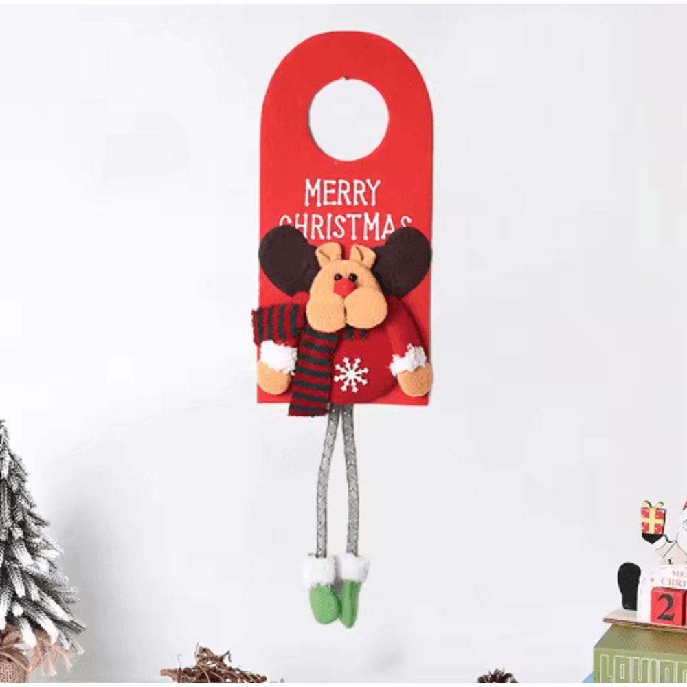 Festive Character Christmas Tree Ornaments Santa Elk Snowman Holiday Hanging Pendant 2