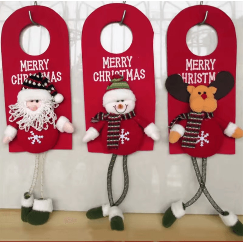 Festive Character Christmas Tree Ornaments Santa Elk Snowman Holiday Hanging Pendant 6