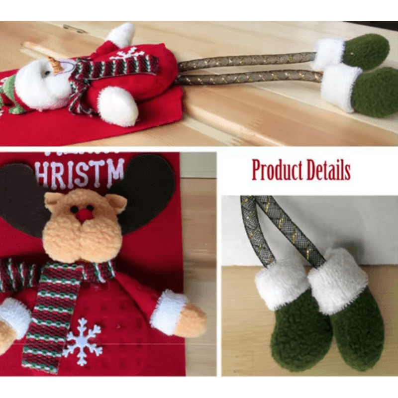 Festive Character Christmas Tree Ornaments Santa Elk Snowman Holiday Hanging Pendant 7