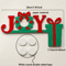 JOY Wreath Christmas Door Topper Festive Red Green Holiday Hanging Decor 1