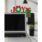 JOY Wreath Christmas Door Topper Festive Red Green Holiday Hanging Decor 3
