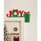JOY Wreath Christmas Door Topper Festive Red Green Holiday Hanging Decor 0