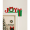 JOY Wreath Christmas Door Topper Festive Red Green Holiday Hanging Decor 0