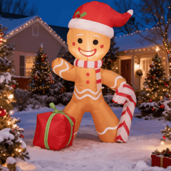 led light-up christmas inflatable decoration – festive outdoor & indoor holiday display