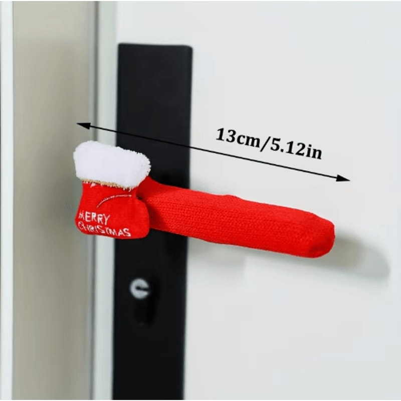 Santa Glove Christmas Door Handle Covers Festive Door Handle Decorations 14 PCS Set 8