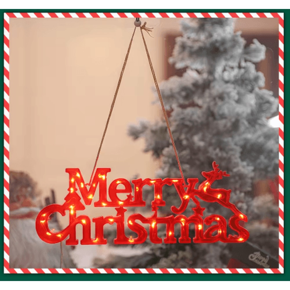 Merry Christmas LED Letter Light String Festive Fairy Garland For Holiday Home Decor 1