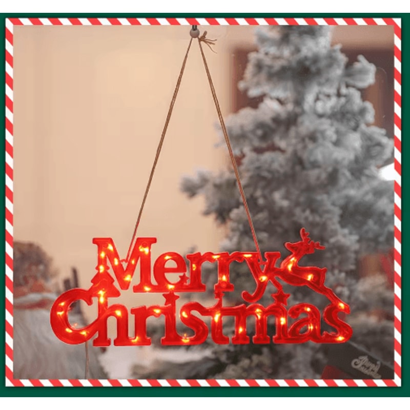 Merry Christmas LED Letter Light String Festive Fairy Garland For Holiday Home Decor 1