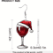 Festive Christmas Wine Glass Earrings Acrylic Shaker Holiday Party Dangle Earrings 2