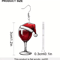 Festive Christmas Wine Glass Earrings Acrylic Shaker Holiday Party Dangle Earrings 2