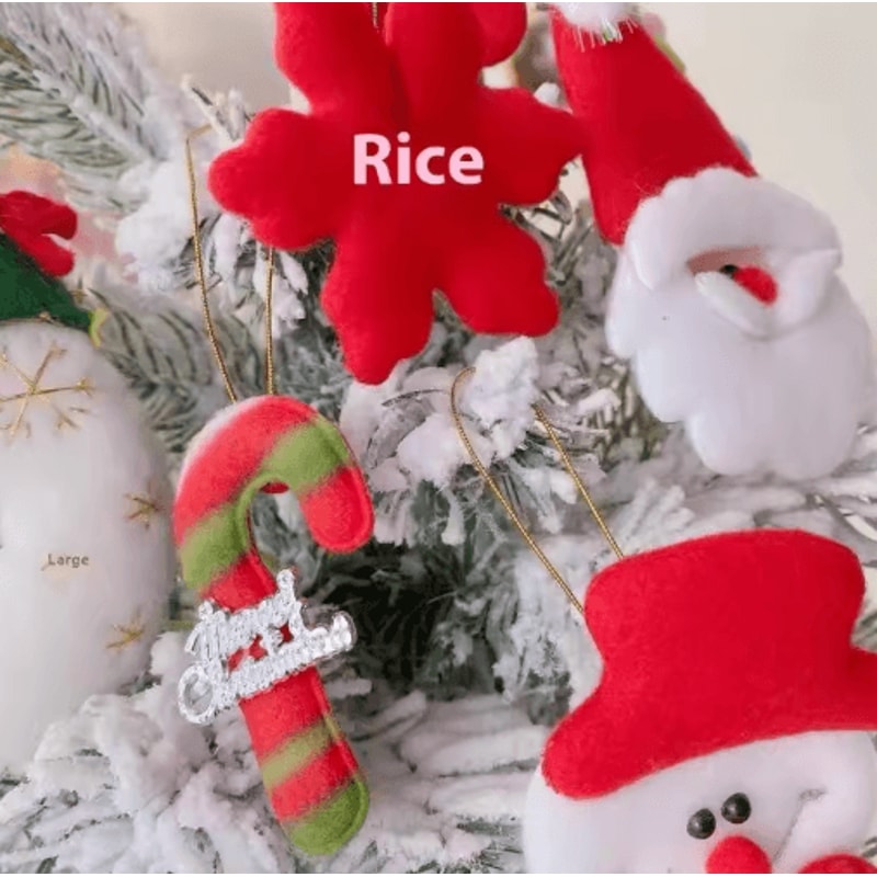 6Piece Felt Christmas Tree Ornament Set Cute Snowman Star Holiday Decorations 3