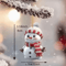 10Piece Christmas Car Rearview Mirror Ornaments Acrylic Snowman Hanging Decorations 3