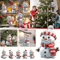 10Piece Christmas Car Rearview Mirror Ornaments Acrylic Snowman Hanging Decorations 0
