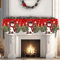 Snowman Christmas Mantel Scarf Table Runner Festive Fireplace Holiday Table Decoration 6