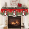 Snowman Christmas Mantel Scarf Table Runner Festive Fireplace Holiday Table Decoration 0