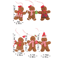 3Piece Gingerbread Man Christmas Ornaments Plush Holiday Tree Table Decorations 3