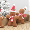 3Piece Gingerbread Man Christmas Ornaments Plush Holiday Tree Table Decorations 6