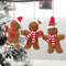 3Piece Gingerbread Man Christmas Ornaments Plush Holiday Tree Table Decorations 7