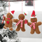 3Piece Gingerbread Man Christmas Ornaments Plush Holiday Tree Table Decorations 0