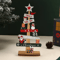 Rustic Wooden Christmas Tree Ornament Santa Snowman Merry Christmas Table Decor 1