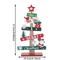 Rustic Wooden Christmas Tree Ornament Santa Snowman Merry Christmas Table Decor 3