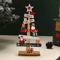 Rustic Wooden Christmas Tree Ornament Santa Snowman Merry Christmas Table Decor 5