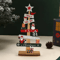 Rustic Wooden Christmas Tree Ornament Santa Snowman Merry Christmas Table Decor 5