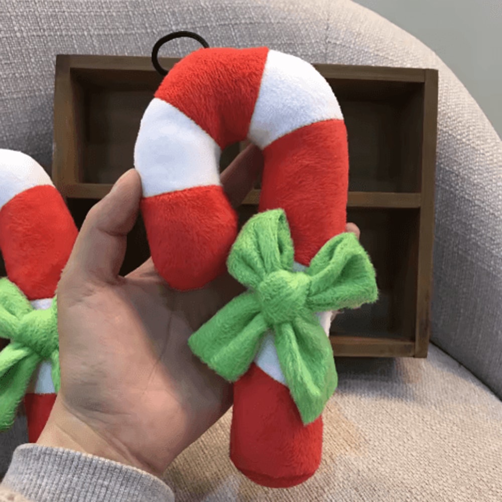 Extra Large Red White Striped Christmas Ornament Hanging Holiday Decor For Tree Wall Mantel 4