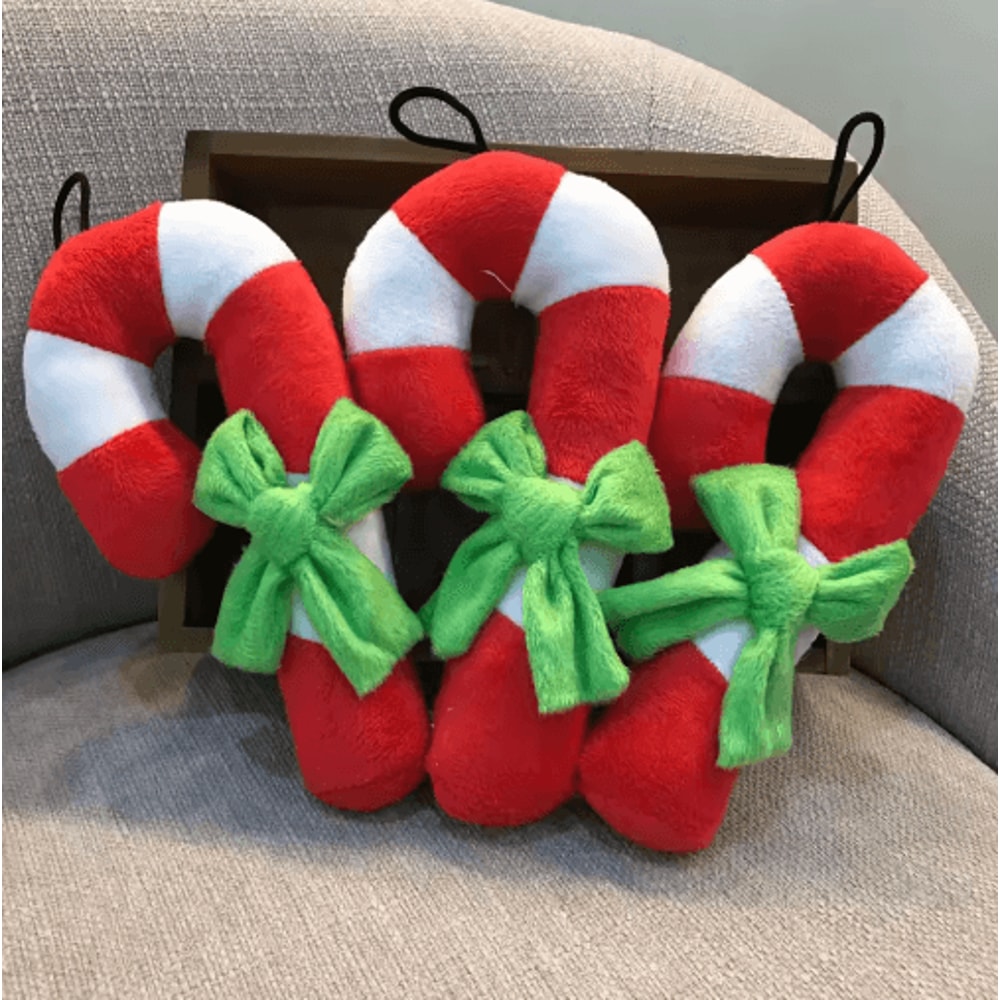 Extra Large Red White Striped Christmas Ornament Hanging Holiday Decor For Tree Wall Mantel 0