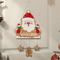 Rustic Wooden Christmas Wall Hanging Decor Santa Reindeer And Stocking Holiday Ornament 7