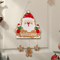 Rustic Wooden Christmas Wall Hanging Decor Santa Reindeer And Stocking Holiday Ornament 7