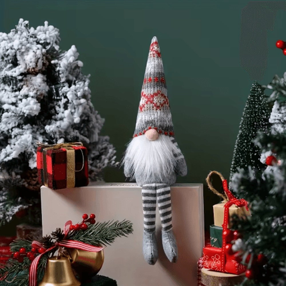 Nordic Christmas Gnome Plush Doll And Faceless Holiday Tabletop Decoration 1