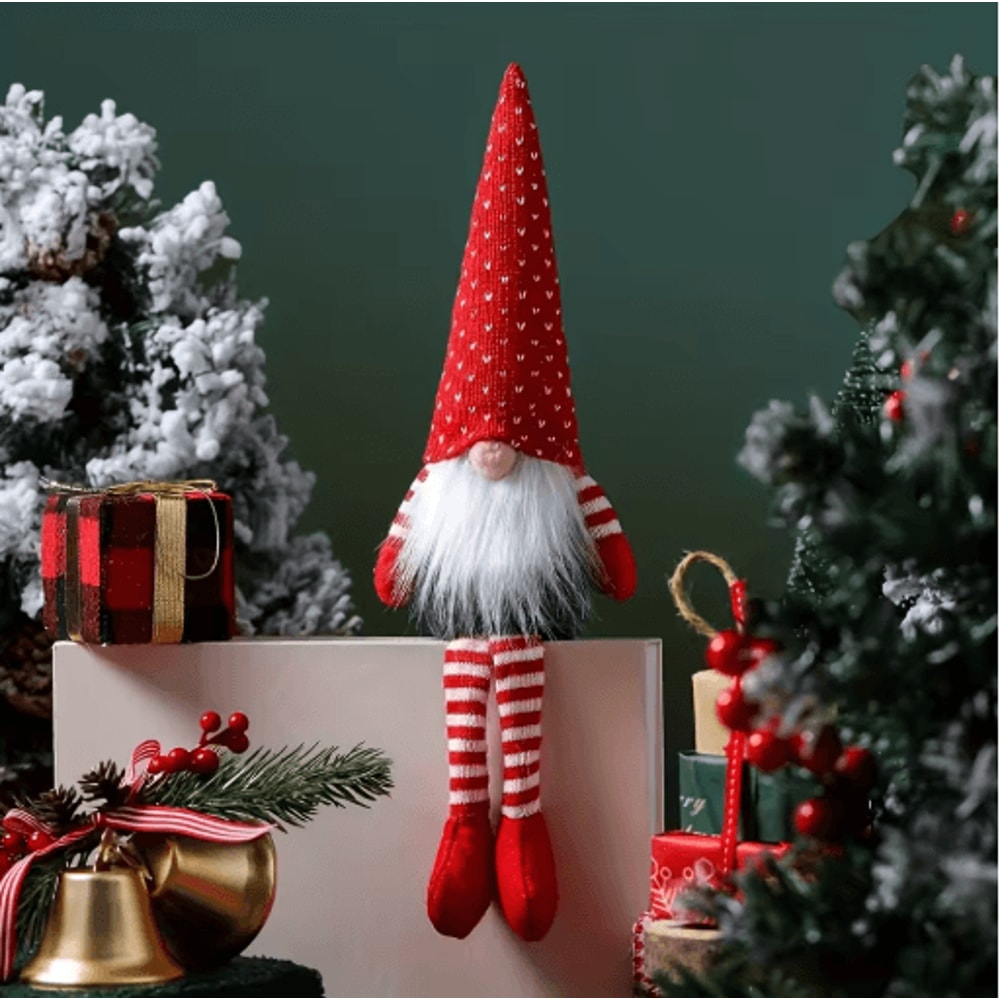 Nordic Christmas Gnome Plush Doll And Faceless Holiday Tabletop Decoration 2