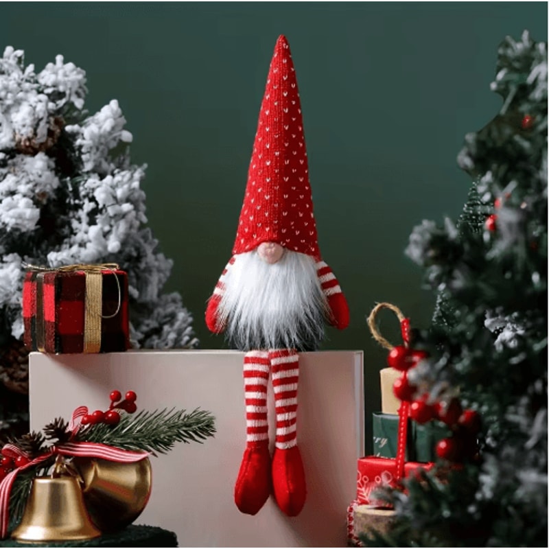 Nordic Christmas Gnome Plush Doll And Faceless Holiday Tabletop Decoration 2