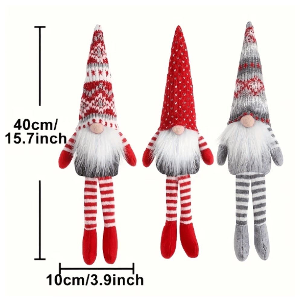Nordic Christmas Gnome Plush Doll And Faceless Holiday Tabletop Decoration 7