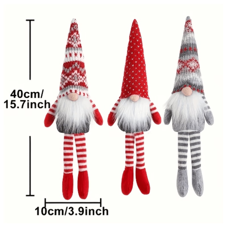 Nordic Christmas Gnome Plush Doll And Faceless Holiday Tabletop Decoration 7