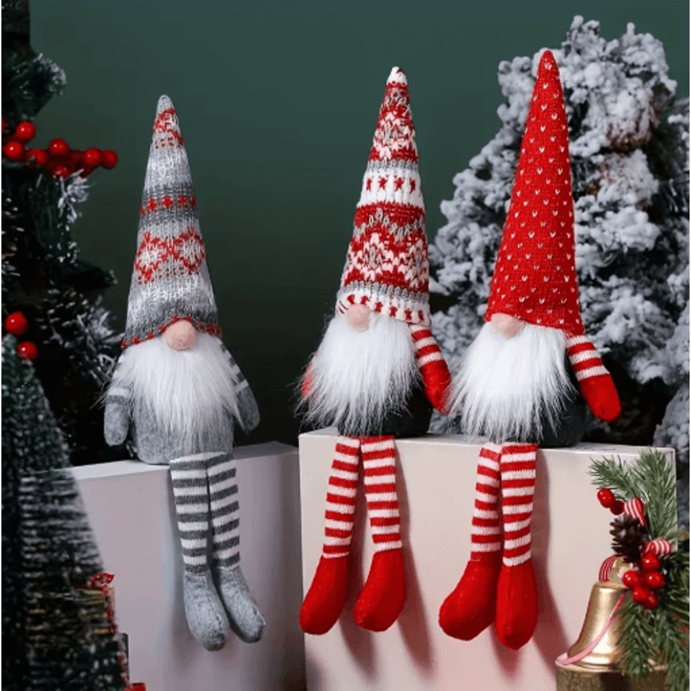 Nordic Christmas Gnome Plush Doll And Faceless Holiday Tabletop Decoration 8