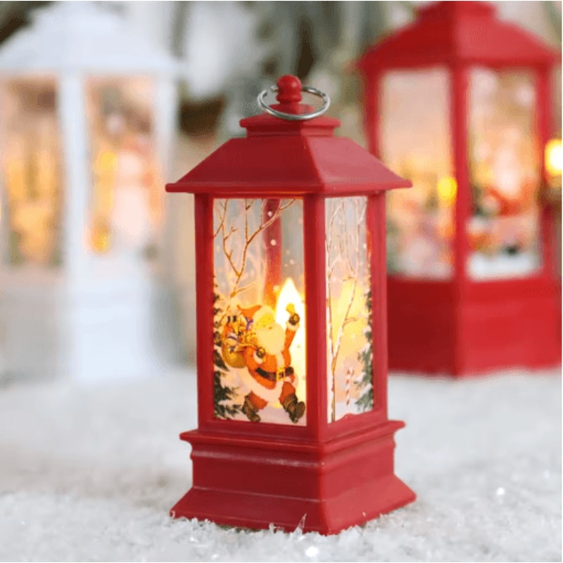 Snowman Christmas Candle Lamp Festive LED Night Light Table Decoration 1