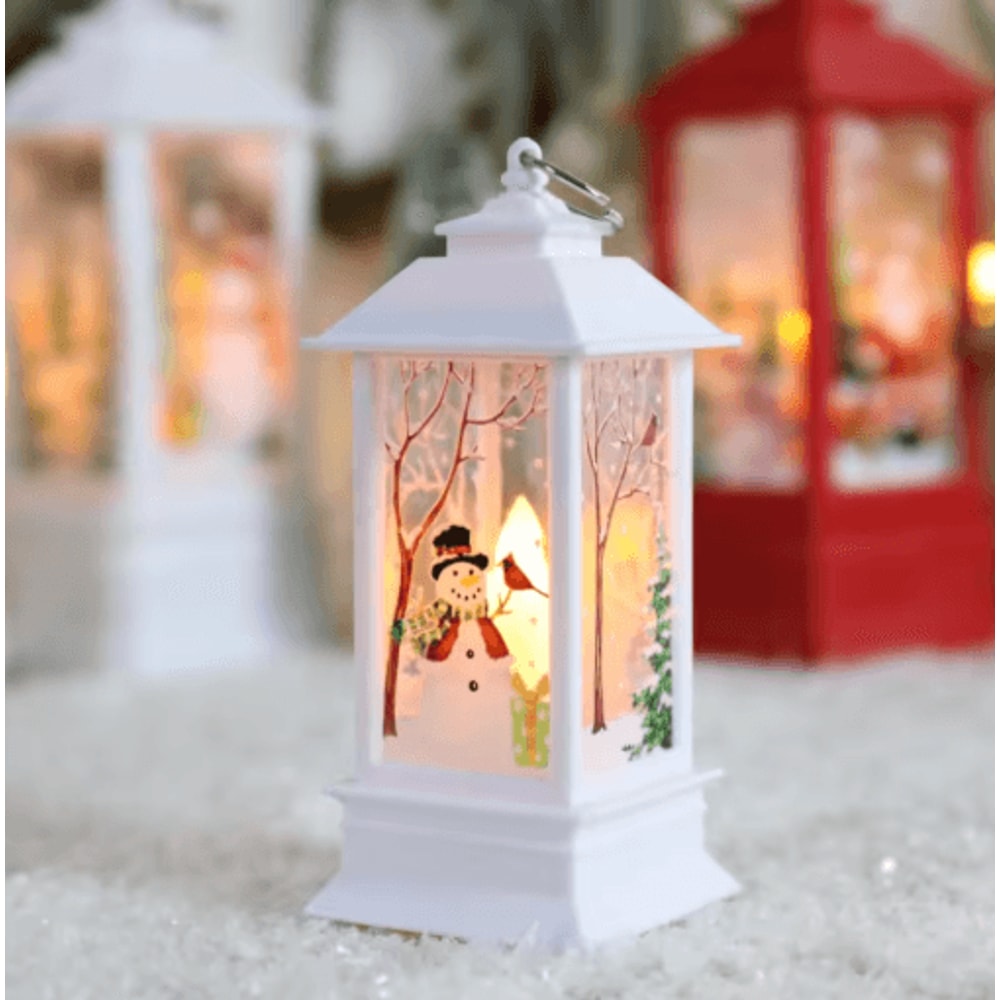 Snowman Christmas Candle Lamp Festive LED Night Light Table Decoration 2