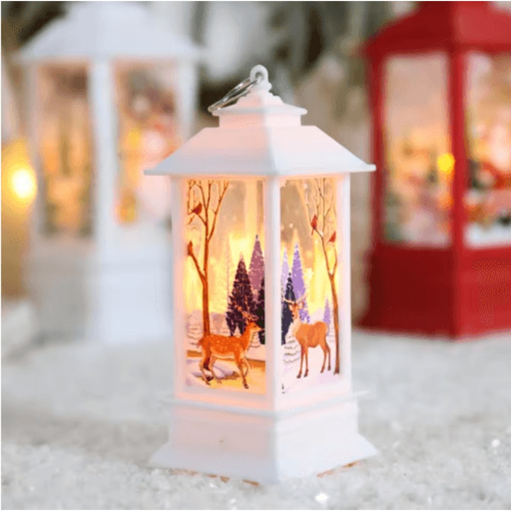 Snowman Christmas Candle Lamp Festive LED Night Light Table Decoration 3